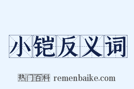 小铠反义词是什么意思的图片